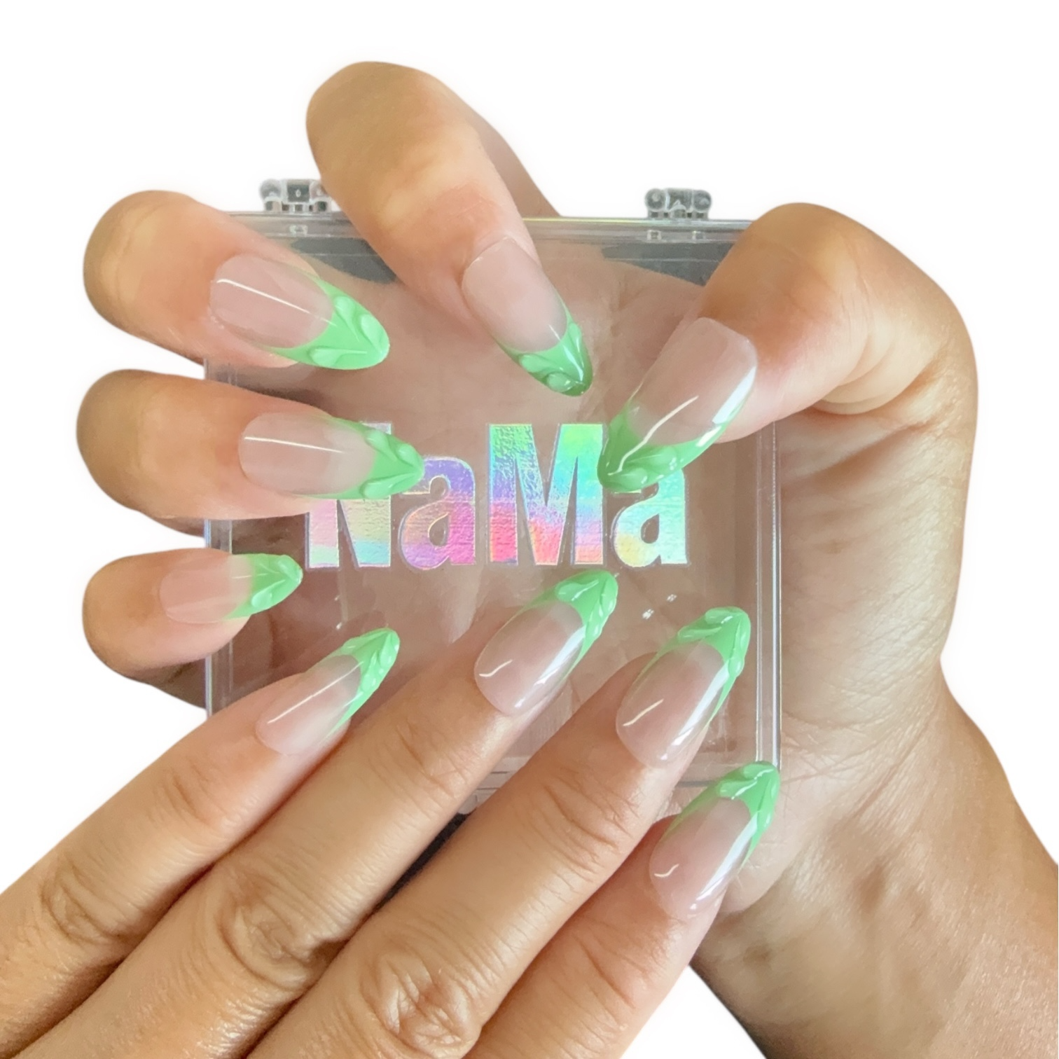 Neon Wave Press On Nails | Almond Shape 22mm