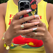 Grapefruit Press-On Nails | Handmade 25mm Set

