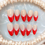 Ruby Touch Nails | Handmade Almond Press-Ons 25mm