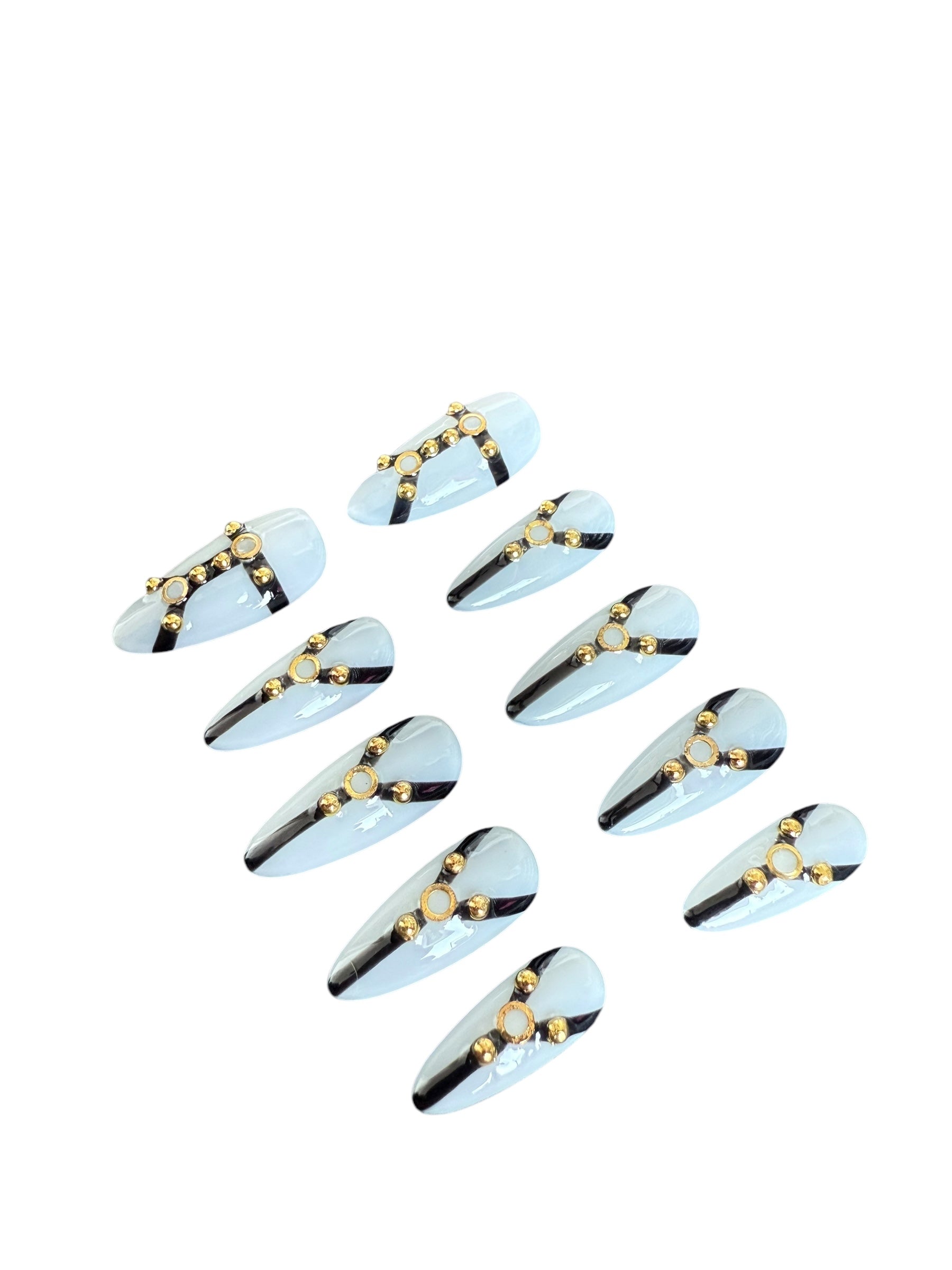 Lust & Leather Nails | Almond Press-Ons (Minor Defect)
