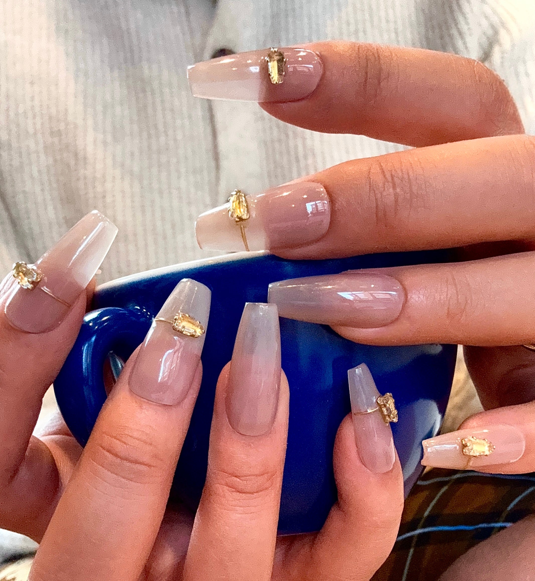 Nude Opulence Press-On Nails | 25mm Handmade Elegant Set