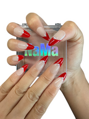 Ruby Touch Nails | Handmade Almond Press-Ons 25mm