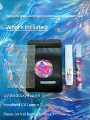 NaMa Nails UV Solid Gel Kit with Remover+2 Extra Free Sticky Tabs