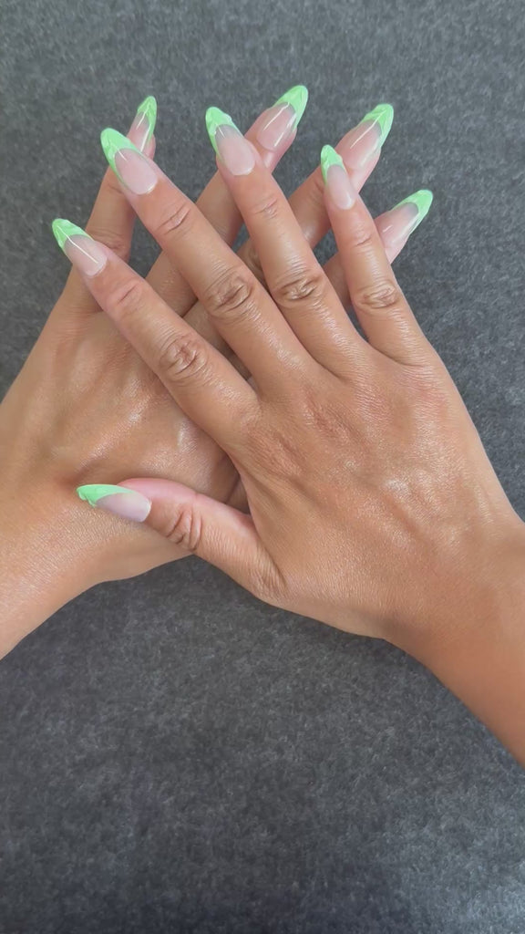 Neon Wave Press On Nails | Almond Shape 22mm
