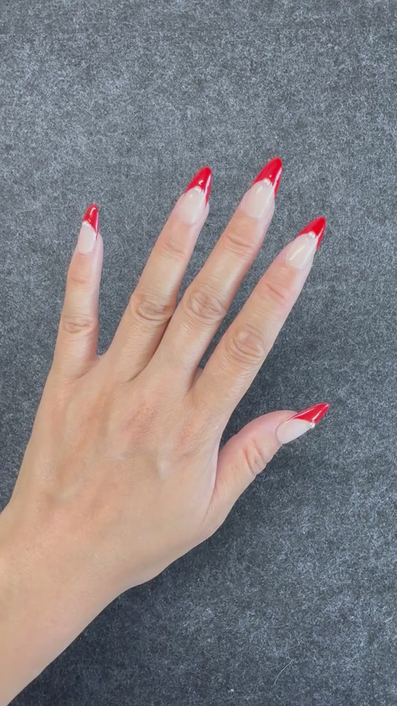 Ruby Touch Nails | Handmade Almond Press-Ons 25mm